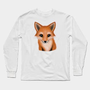 Cute Fox Drawing Long Sleeve T-Shirt